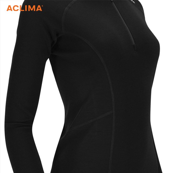 挪威[ACLIMA] WW Polo W / 美麗諾羊毛女款拉鍊翻領長袖上衣 / Polo衫 / 運動上衣 / 冬季保暖服飾