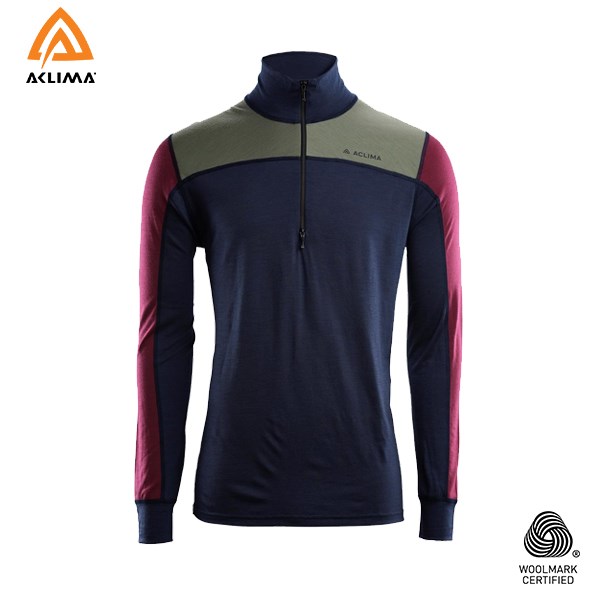 挪威[ACLIMA] LW Reinforced Mockneck M / 歐洲製男款美麗諾羊毛輕量耐磨高領上衣