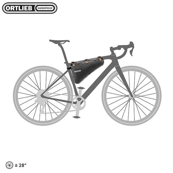 德國【ORTLIEB】Frame-Pack RC 4L 捲式防水下管袋 黑 德國製