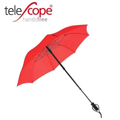 德國[EuroSCHIRM] 德國高級雨傘品牌 TELESCOPE HANDSFREE / 免持健行傘 小(紅)