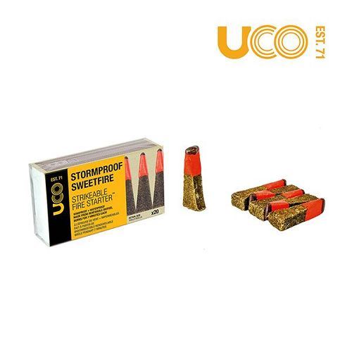 美國【UCO】STORMPROOF SWEETFIRE STRIKEABLE FIRE STARTER 防小雨防風極堅固錐形火種