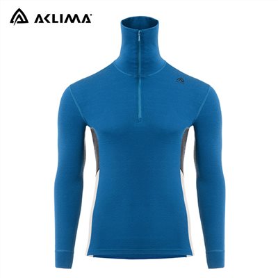 長毛象 -挪威[ACLIMA]WW Polo M 男長袖POLO衫 / 拉鍊式高領設計 / 無車縫觸 / 適合日常穿著