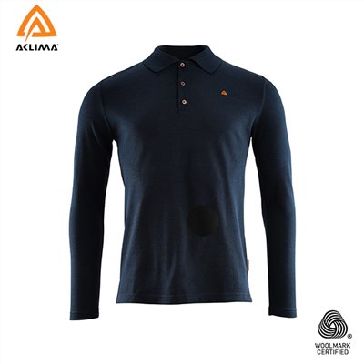 挪威[ACLIMA] LeisureWool Pique Shirt Long Sleeve M / 歐洲製男款美麗諾羊毛長袖Polo衫